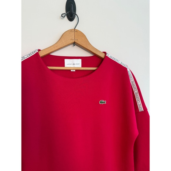 Lacoste Sport Red Oversized Logo Tape Dress Size 40 (M) - Picture 6 of 12